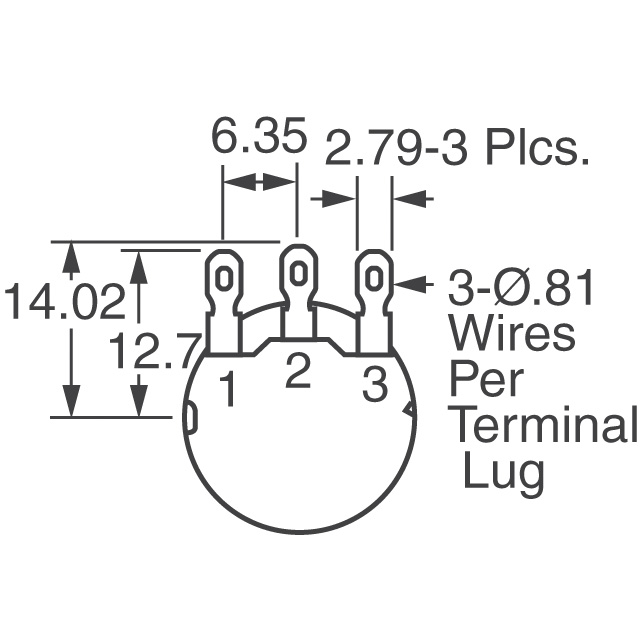 3852A-282-502AL Bourns Inc.  Rotary Potentiometers Rheostats